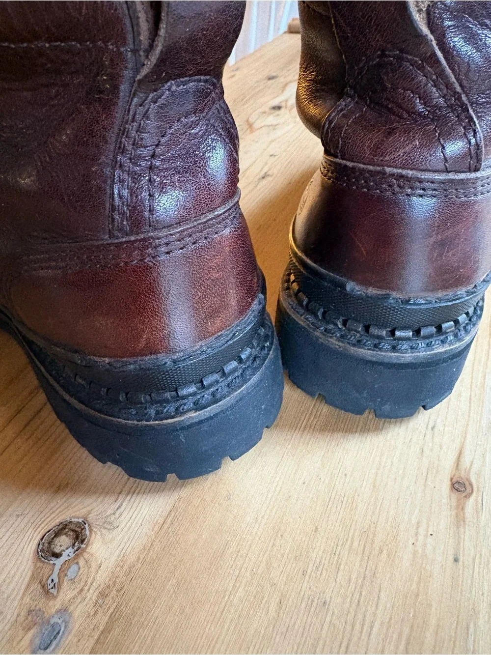 Georgia Giant Work Boots brown full-grain leather Goodyear welt Men's 7.5